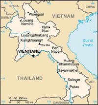 Karte von Laos